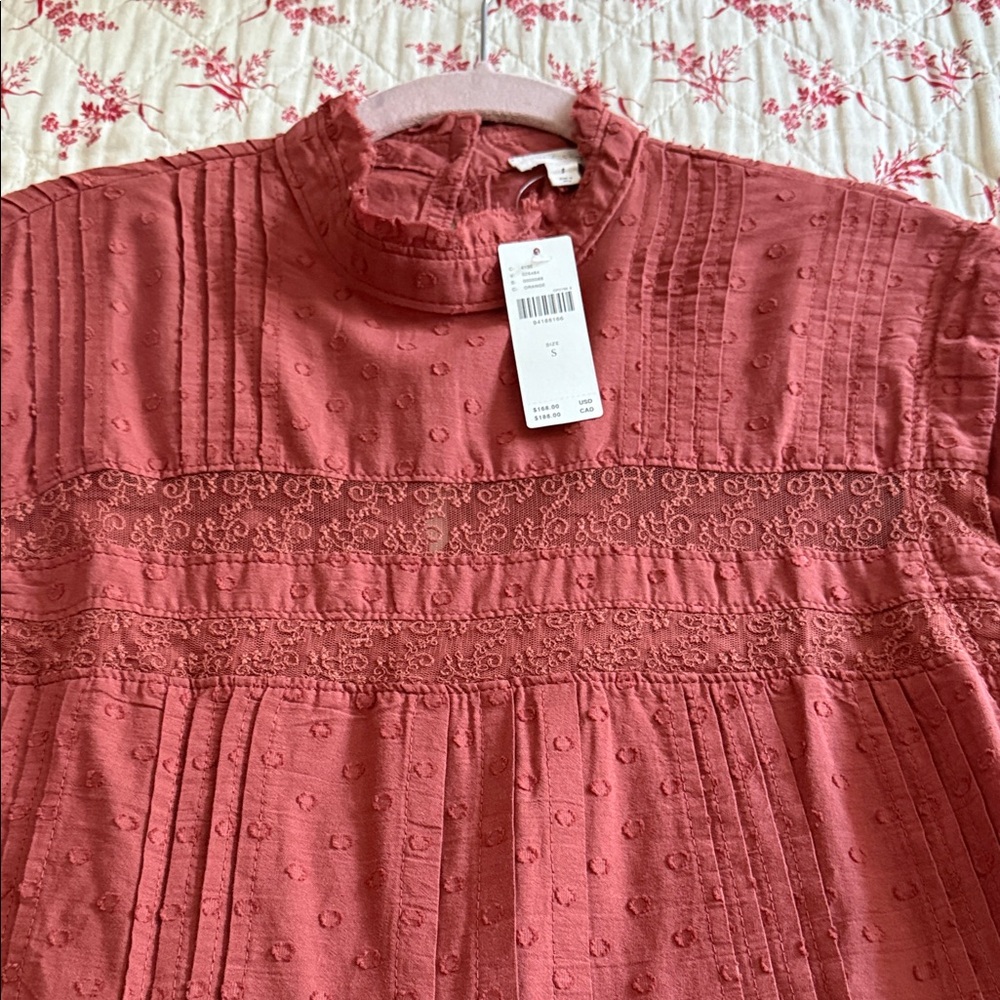 Pilcro Terracotta Textured Dress